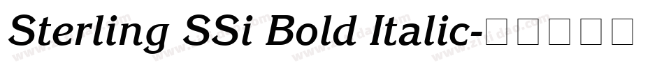 Sterling SSi Bold Italic字体转换